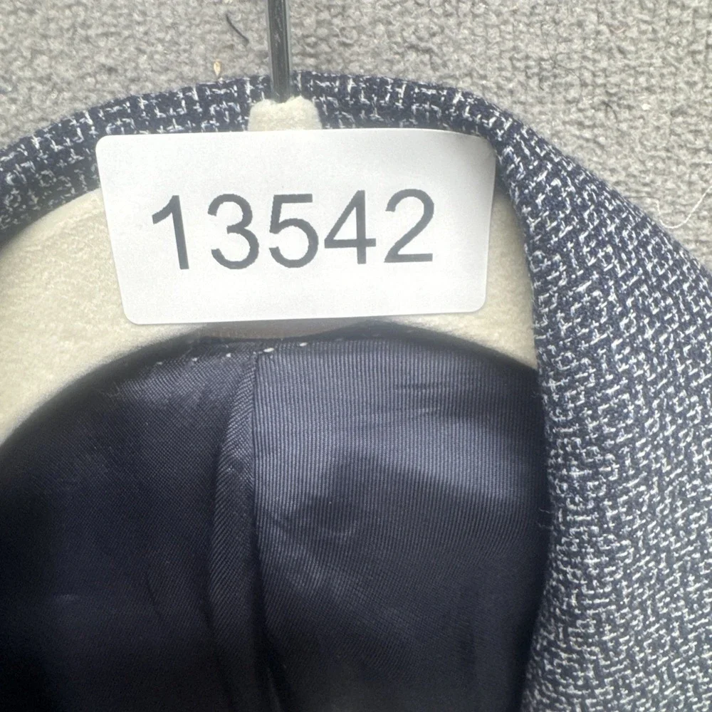 Ramsey Sartoria Guabello Super 110s Wool Blazer Black White Microcheck Men's 42R